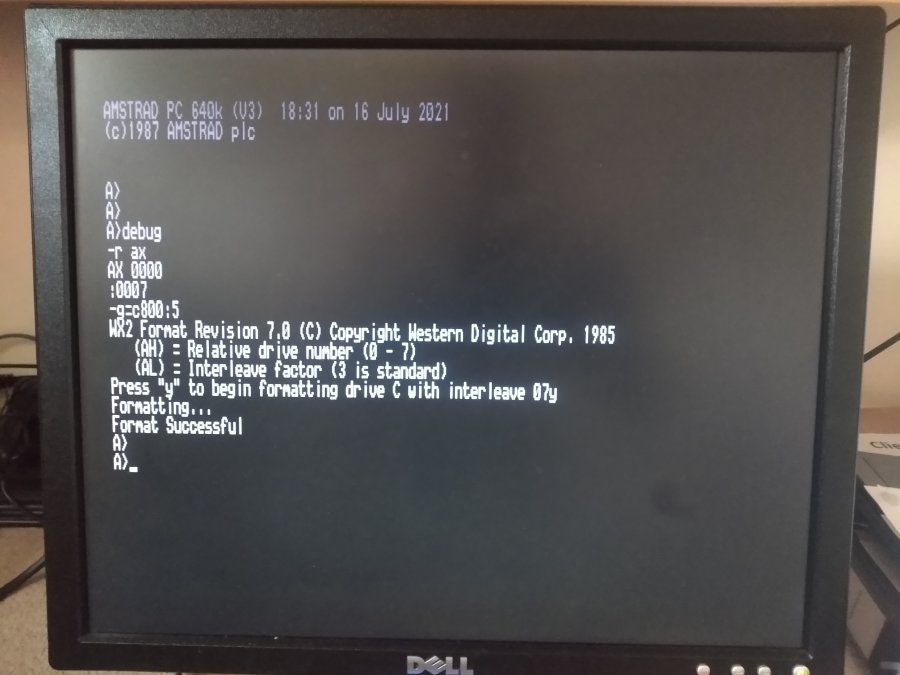 WD1002S low level format utility reporting Format Successful